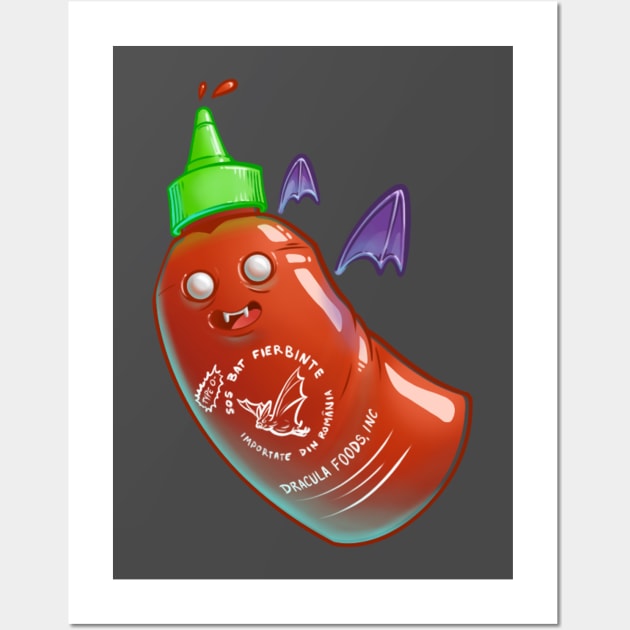 Sriracha Wall Art by JoeClarkart
